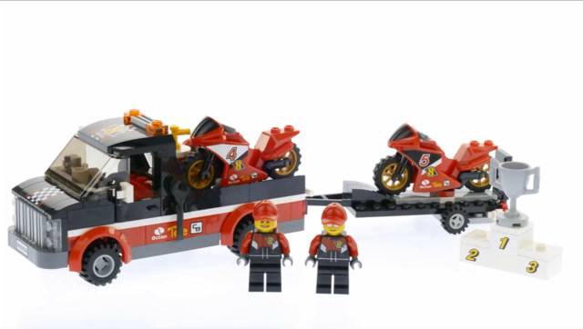 lego乐高积木城市系列60084摩托赛车运输车