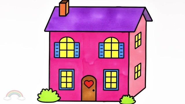 宝宝画房子幼儿美术简笔画启蒙