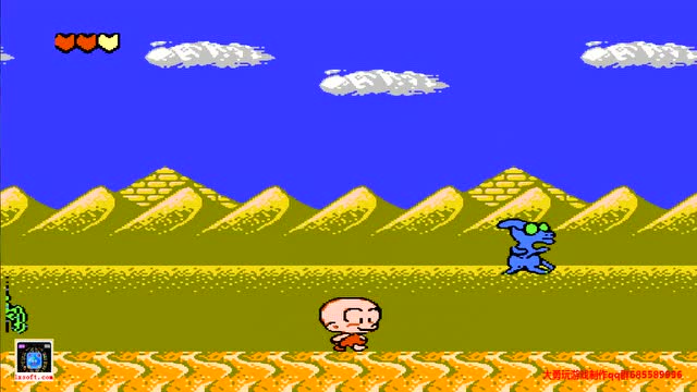 fc红白机3-5分钟系列:这个fc战斗原始人玩过的不多吧挺有新意的