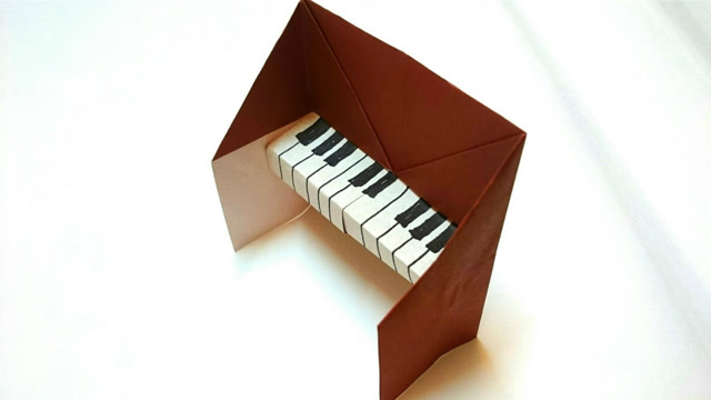 充满文艺范儿的钢琴折纸,画风简直太完美