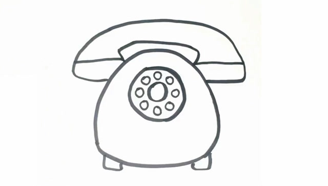 早教简笔画:教小朋友画电话机,宝宝学画画