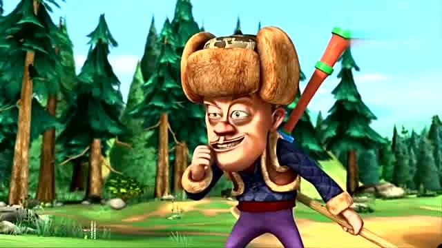 原来光头强又学青蛙叫又拿网兜,是来抓青蛙的,绝对不能让他得逞!