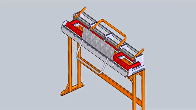 板材折弯机的运行动画