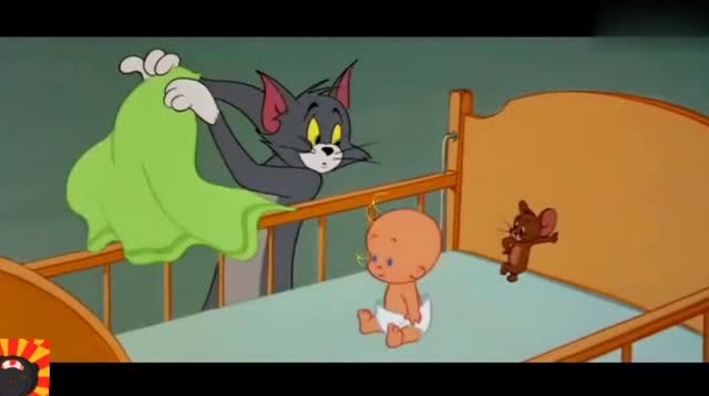 猫和老鼠,汤姆和杰瑞化身保姆,照顾熊孩子,杰瑞来捣乱