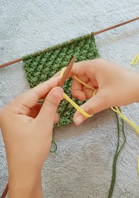 小草花围巾织法图片
