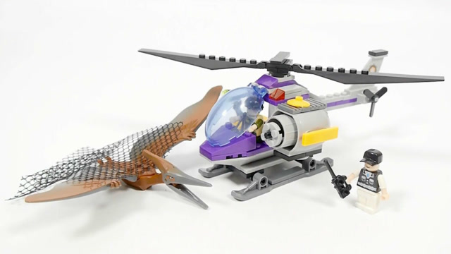 拼装巧乐童积木ts8005a 侏罗纪公园系列网捕翼龙