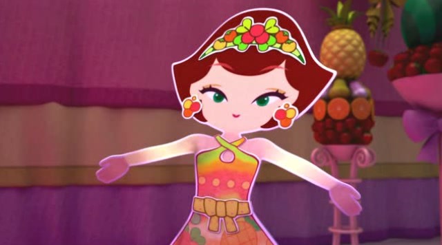 彩虹宝宝做出了更漂亮的礼服,曼妮高兴坏了