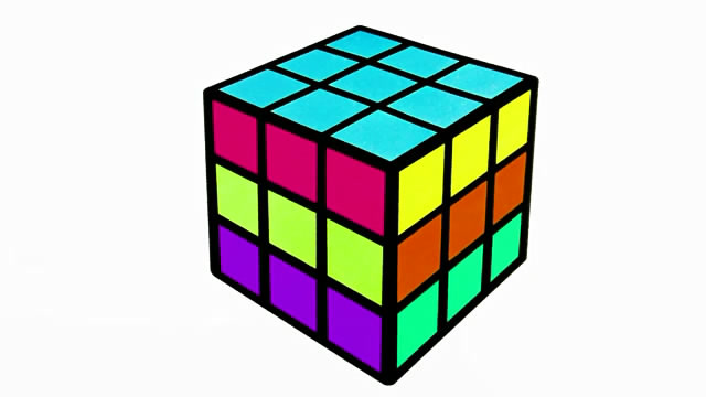 儿童简笔画:漂亮魔方