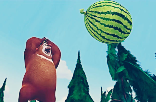 熊大切水果,但这可不是一般的西瓜