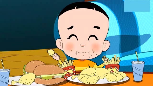 新大头儿子:汉堡炸鸡薯条可乐啤酒成了垃圾食品 大头父子没的吃了