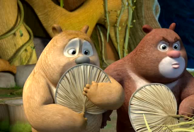 熊熊乐园2:蚊子袭击睡着的熊妈妈,熊大熊二赶跑蚊子,保护妈妈