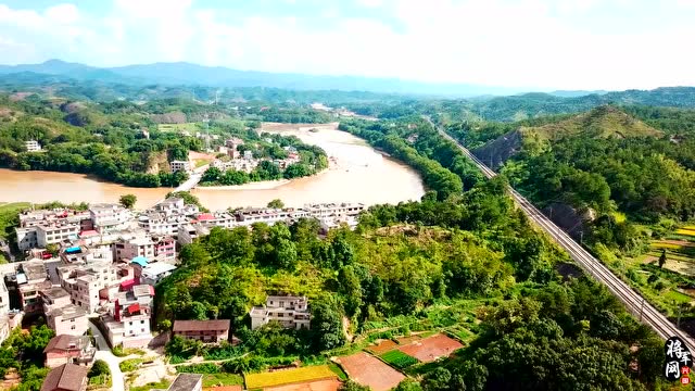 航拍-兴国龙口圩