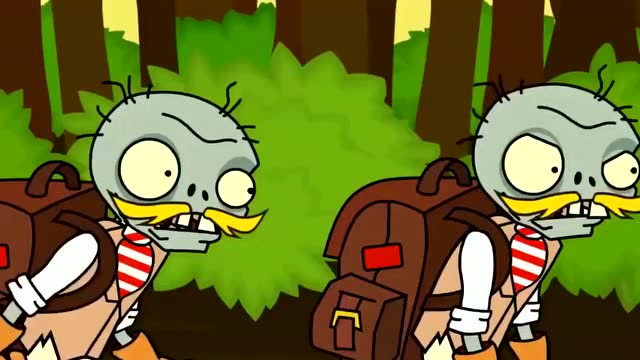 《植物大战僵尸》小僵尸寻找宝藏,没想到包里的爆竹被引燃了