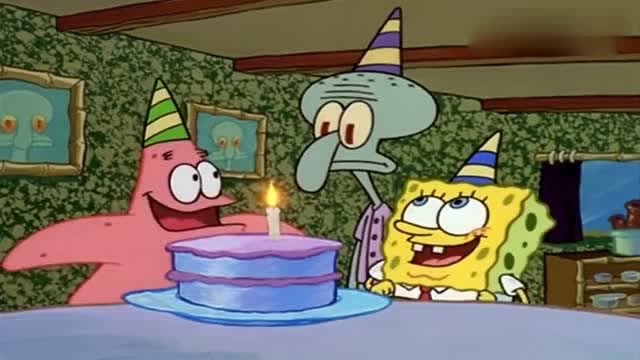 海绵宝宝:海绵宝宝和派大星给章鱼哥过生日,可今天不是章鱼生日