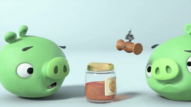 愤怒的小鸟 钢盔猪打不开的瓶子