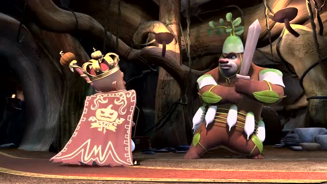 就算光头强这个腐朽国王再厉害,相信熊大卫士也一定可以战胜他!