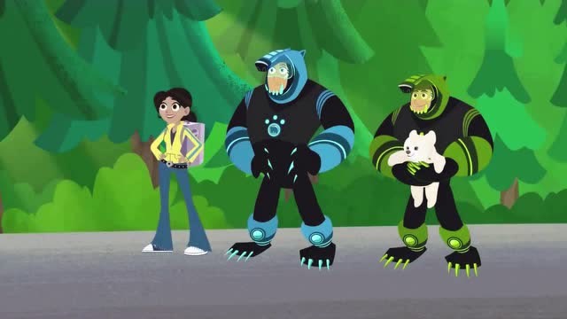 动物兄弟-阿维娃修改铺路车的程序,带着帕斯丽回家吧!