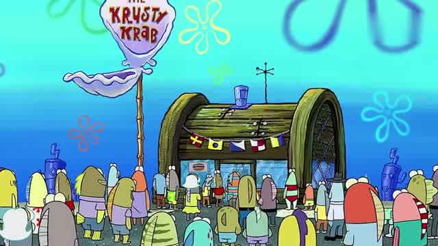 海绵宝宝带超级偶像去蟹堡王餐厅,蟹老板又赚一大笔钞票