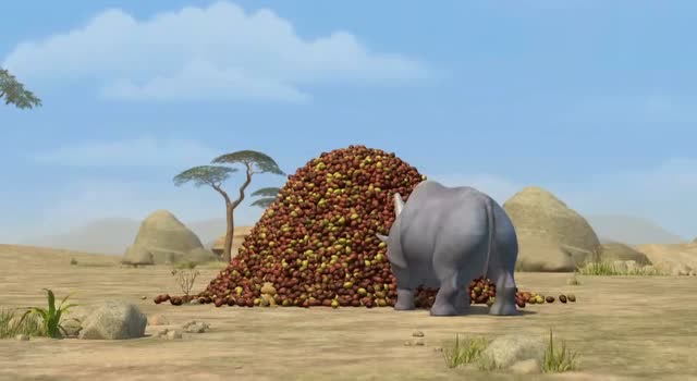 阿贡请犀牛兄弟吃水果,战争就这样化解了,真是个好的结局呢!