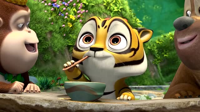 熊熊乐园2:小虎妞不可以浪费,要一口一口吃