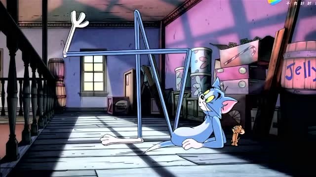 汤姆跟杰瑞为了偷一箱巧克力,变成了"大长腿汤姆猫"!