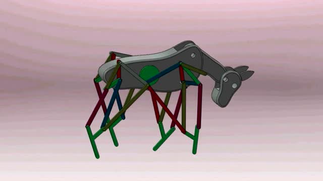 这个机械马结构设计的不错,还带有头部运动!