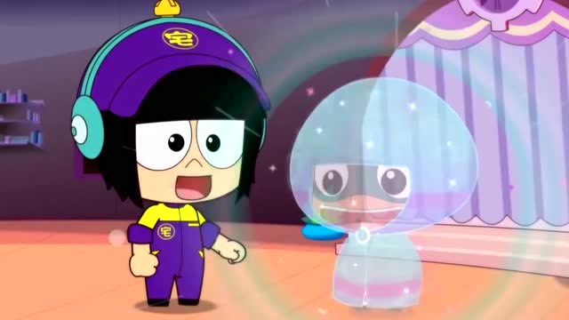 开心超人联盟开心超人穿着博士的隐形衣出去被车压了还被踩