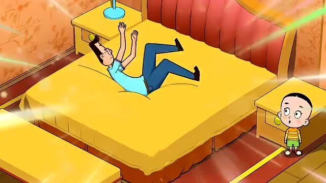 大头儿子帮爸爸的床铺的很软,小头爸爸第2天起来浑身不舒服!