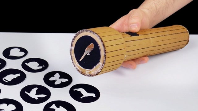 纸板制作led创意手电筒玩具,简单有趣