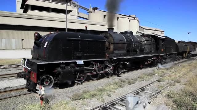 铁路运输4k 非洲的蒸汽火车 津巴布韦的加拉特机车