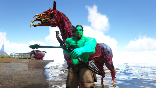 方舟生存进化 帕格纳西亚12 炫酷僵尸马!和巨型二哈毒蜥