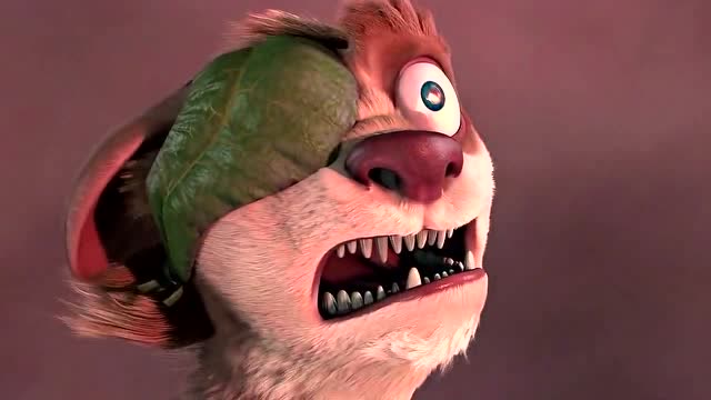 冰川时代:黄鼠狼大战霸王龙,这表演动作给满分啊