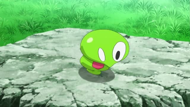 宠物小精灵,释放过技能后的小软,再一次趴在石头上吸收阳光