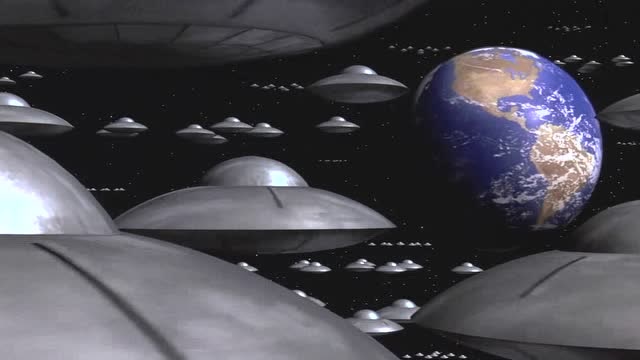 火星人玩转地球飞碟图片