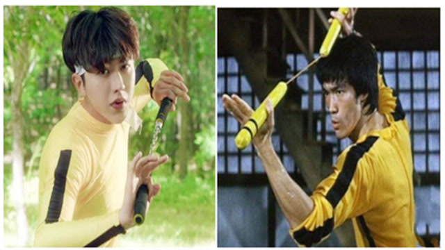 蔡徐坤打篮球后竟又cos李小龙网友这是李小龙被黑得最惨一次