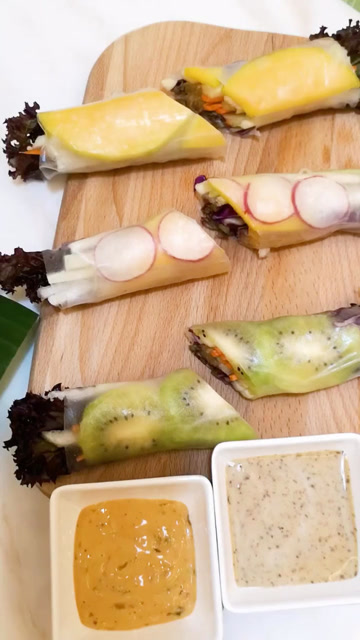 越南 水果春卷第一次见!又好看又好吃简直太过瘾!