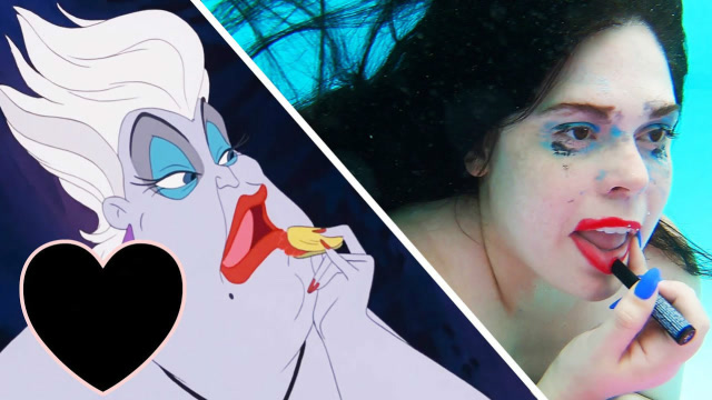 黑人美女挑战乌苏拉仿妆跑到泳池里化妆出水后朋友笑喷了