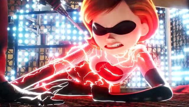 《超人总动员2》精彩片段,弹力女超人找到屏霸