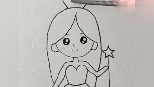 仙女卡通画法图片
