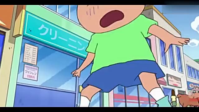 《蜡笔小新》为了攒运气,风间强忍尿意,决定最后1个上厕所