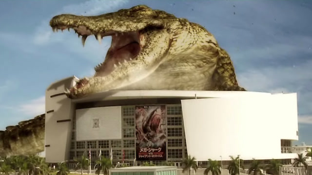 100米长巨鲨大战食人鳄,美国5毛特效这么渣,啤酒肚笑出腹肌