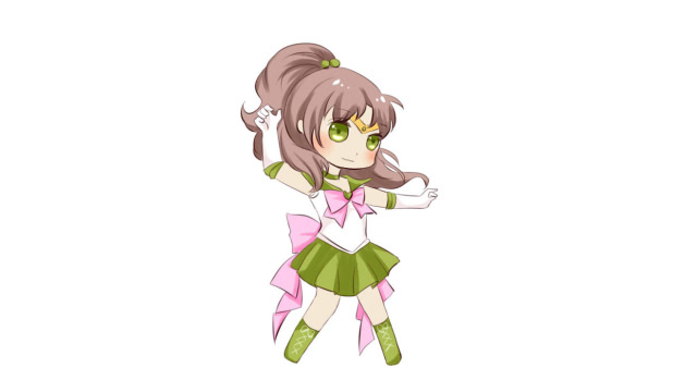 三原色绘画教室,教你画美少女战士木野真琴,身怀绝技的女孩