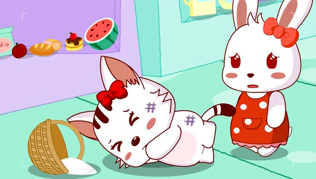 兔小贝公益广告 噢,猫咪摔倒了