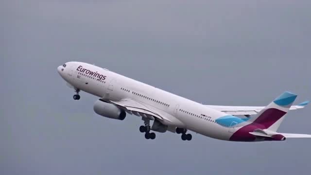 欧洲之翼航空听说过吗?空客a330-342起飞!