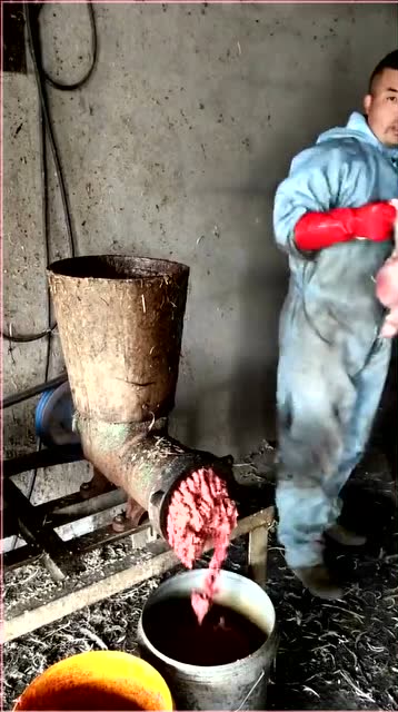 眼不见就为净黑作坊用整鸡整鸭绞肉馅做火腿肠这样的卫生环境令人堪忧