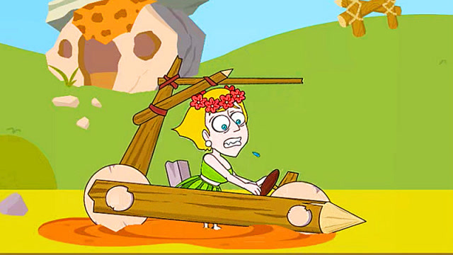 救救小姐姐益智游戏 小姐姐的木头车,掉进泥潭里了