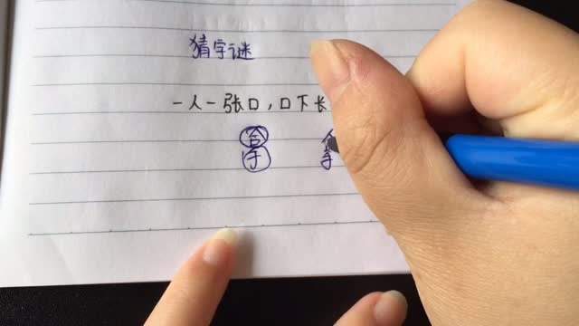 猜字谜:一人一张口,口下长只手(打一字),你有答案了吗?