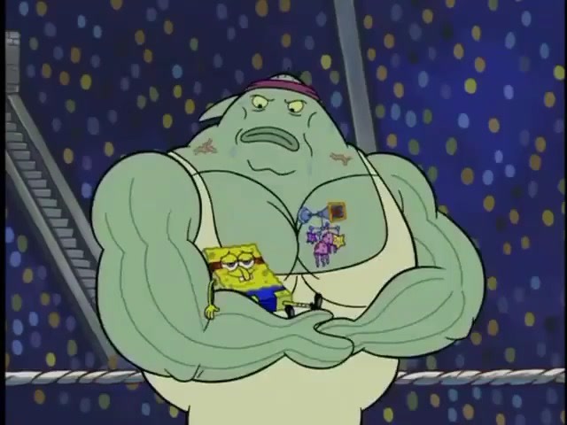 派大星的神技可不是吃素的 猛男摔跤大赛结局竟然是 .