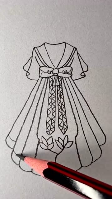 怎样画漂亮的古代裙子图片