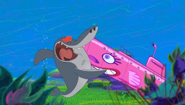 《鲨鱼哥与美人鱼》鲨鱼哥喜欢这条红粉色的鲨鱼,他不爱美人鱼小姐了